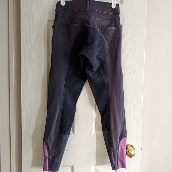 Elation Platinum Hudson Full Seat Breech Grey/Mauve 26R Horse Riding Pants - Picture 6 of 7